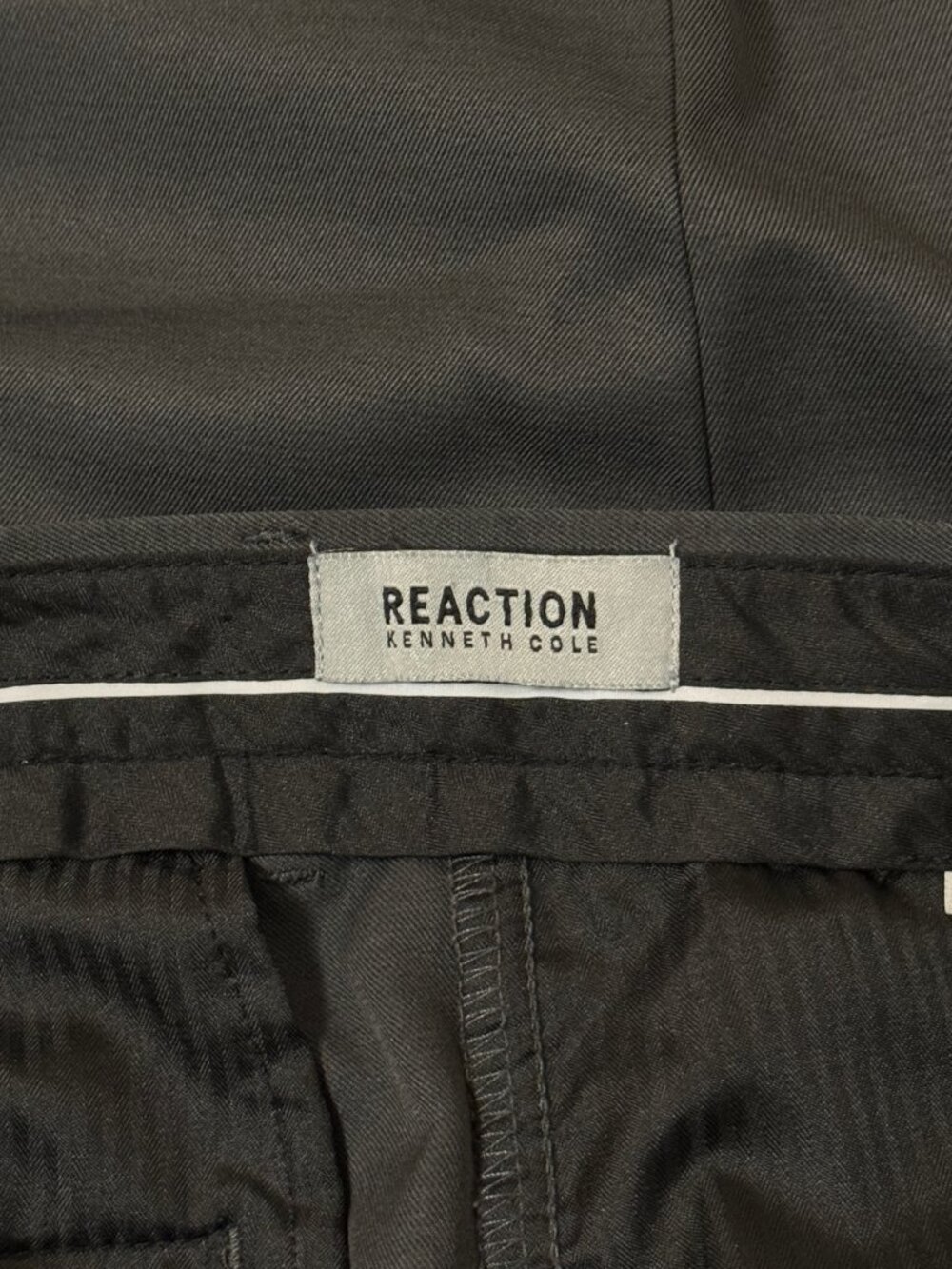 Kenneth Cole Reaction Pants Mens 34 X 30 Gray Dress Flat Front Slacks Workwear - Picture 4 of 10